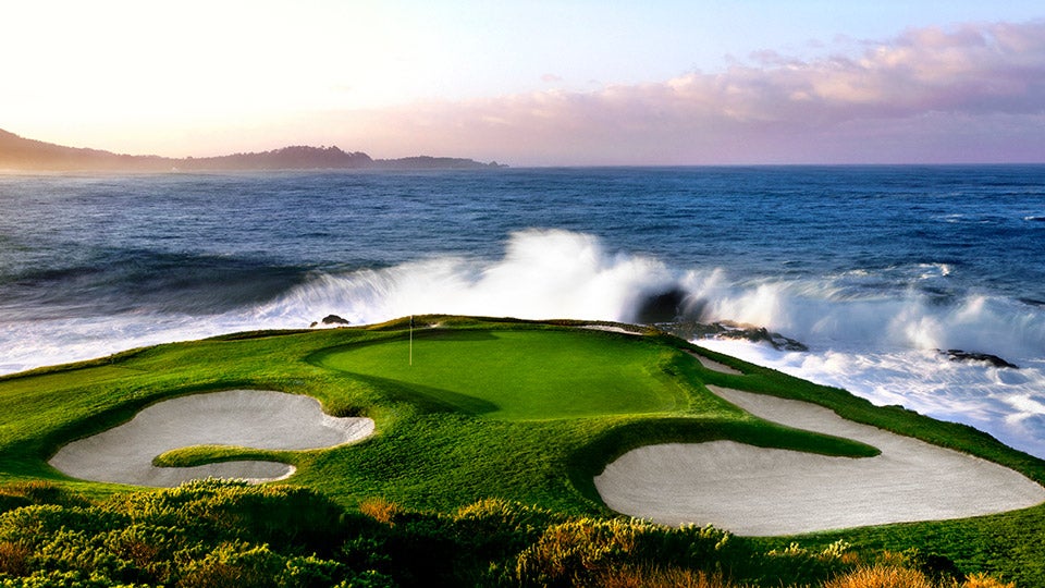 The par-3 7th hole at Pebble Beach.