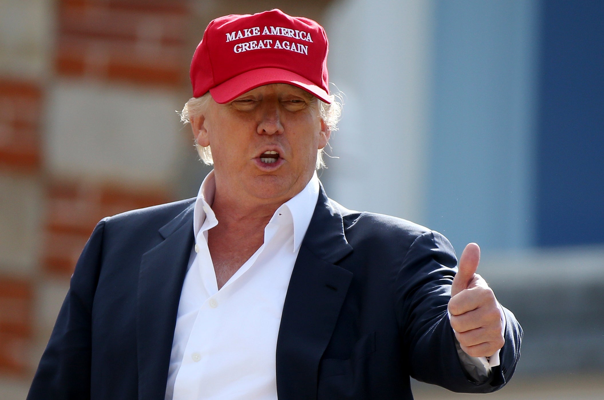 donald trump in his hat