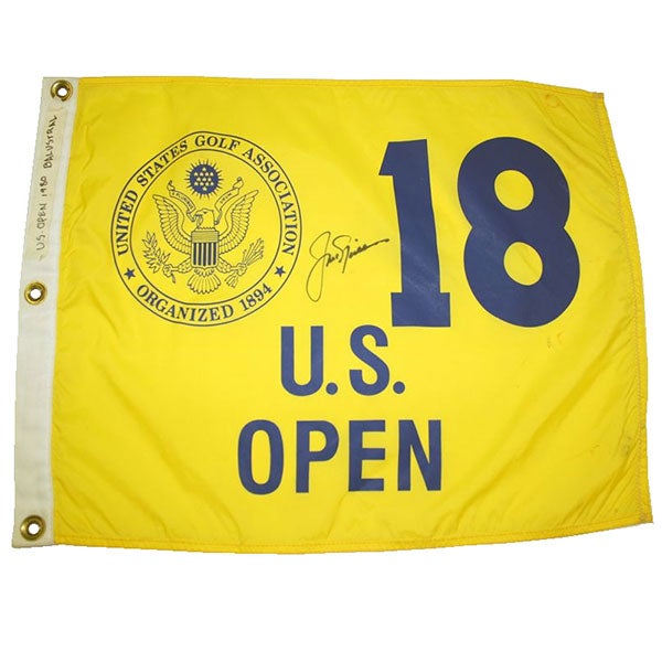 Nicklaus Signed 1980 US Open 18th Hole Flag -- $11,350
