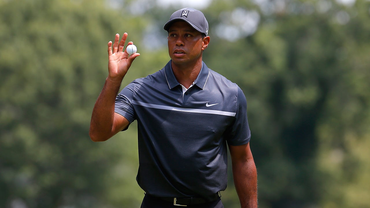 Tiger Woods Tied for Lead at Wyndham