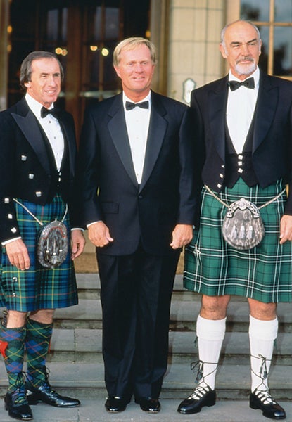  Sir Jackie Stewart, Jack Nicklaus and actor Sean Connery