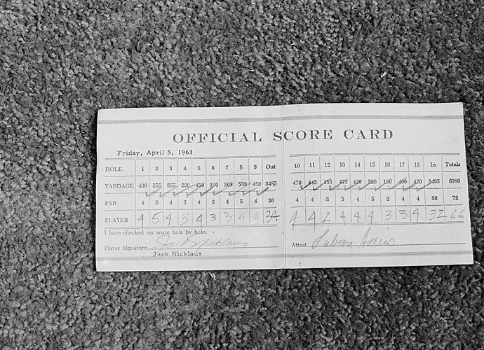 1963 Masters Scorecard
