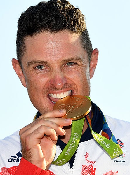 Justin Rose with Gold Medal