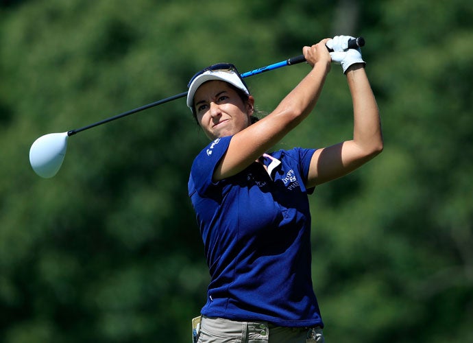 Marina Alex slipped in fourth place at 3 under after a 1-over 71 on Friday.