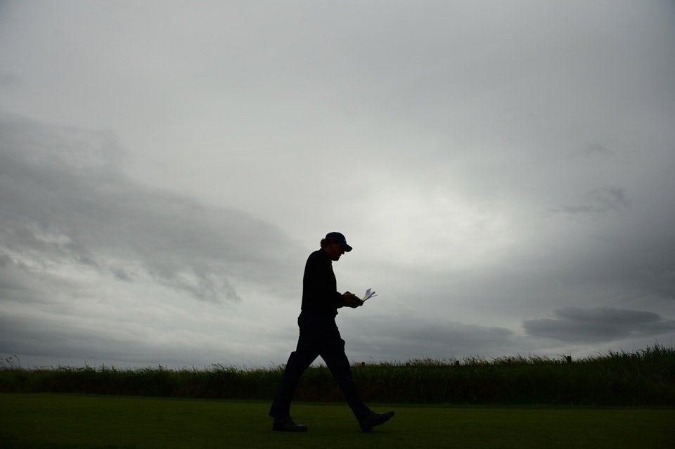 Phil Mickelson began the third round with a one-shot lead.