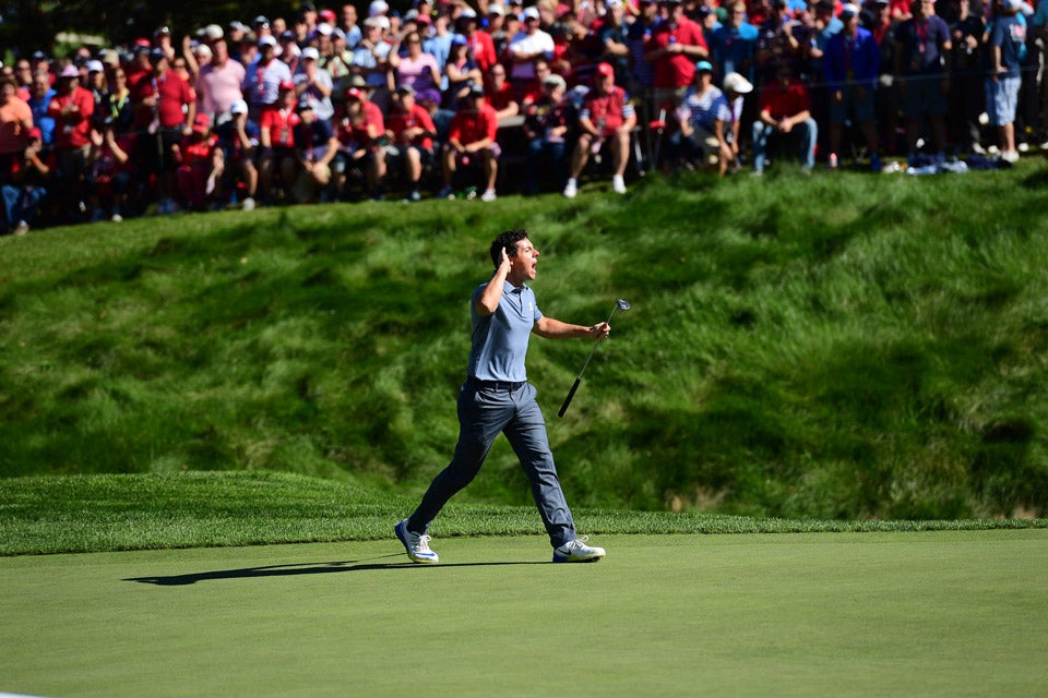 Rory McIlroy and Patrick Reed traded incredible putts at the 8th hole.
