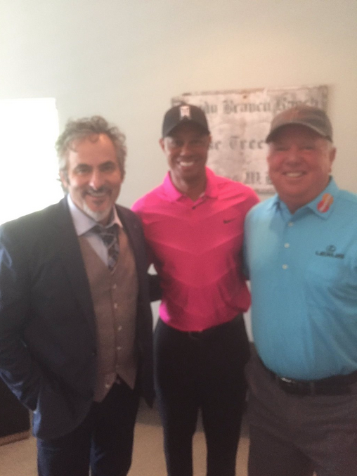 Tiger Woods, Mark O'Meara & David Feherty 