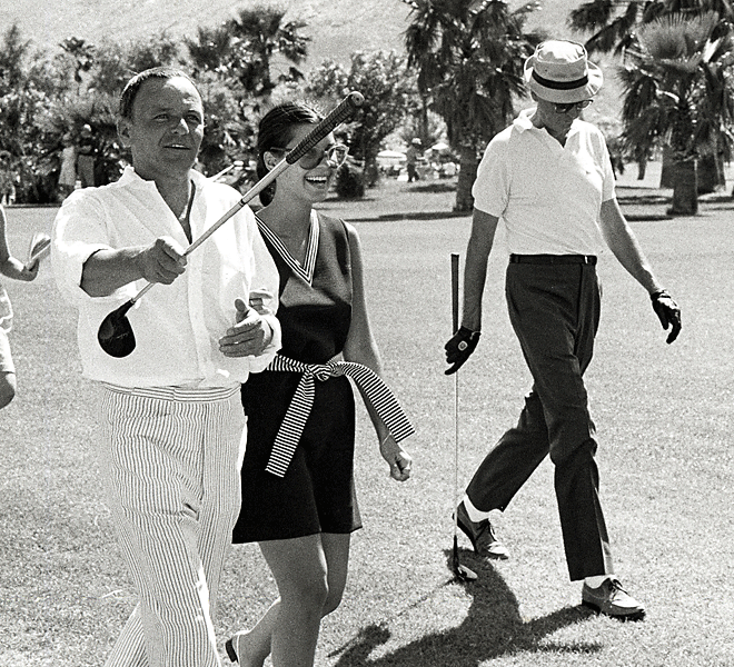 Frank Sinatra With Daughter and Jimmy Stewart