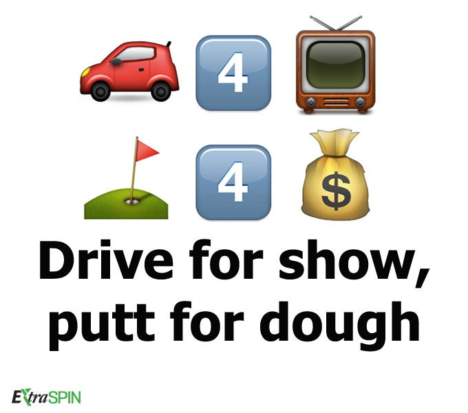 Drive for show, putt for dough