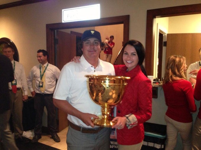 @JasonDufner: Good times at 2013 Presidents Cup, with my wife Amanda. 