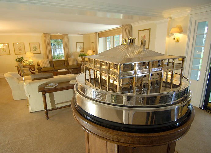 The Masters Trophy is always on display in the main sitting room.