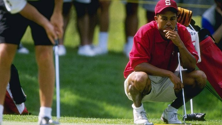 Tiger Woods Cheers Stanford Golf Ahead of NCAA Championship