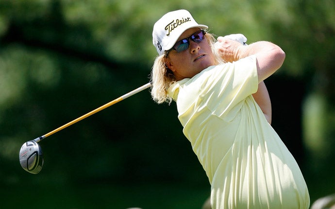 blonde hair male golfer