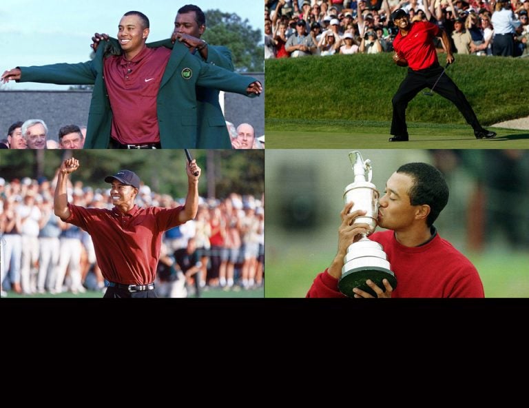 tiger woods majors by year