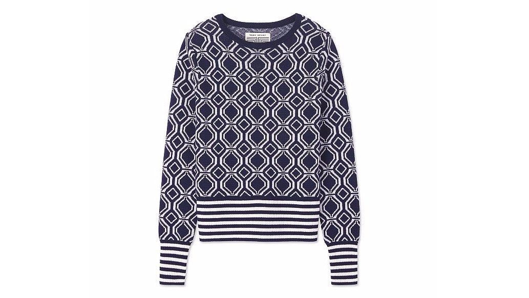 Tory Sport Performance Merino Geo Sweater, $225