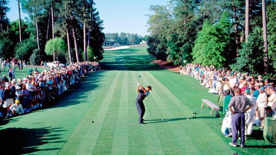 Tiger Woods's first Masters win at Augusta in 1997