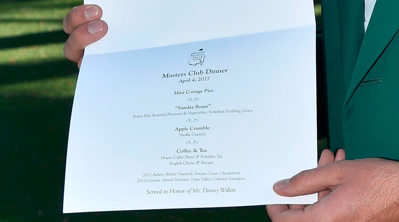 Danny Willett reveals his very English Masters Champions Dinner menu