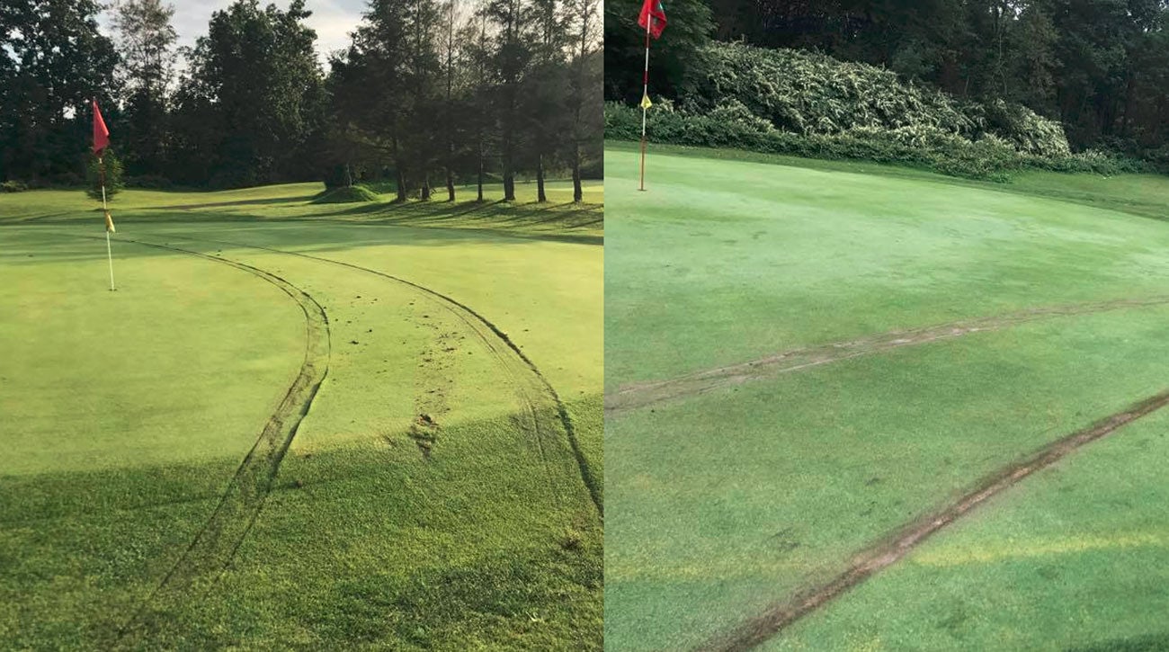 6 greens damaged after highspeed police chase ends on golf course