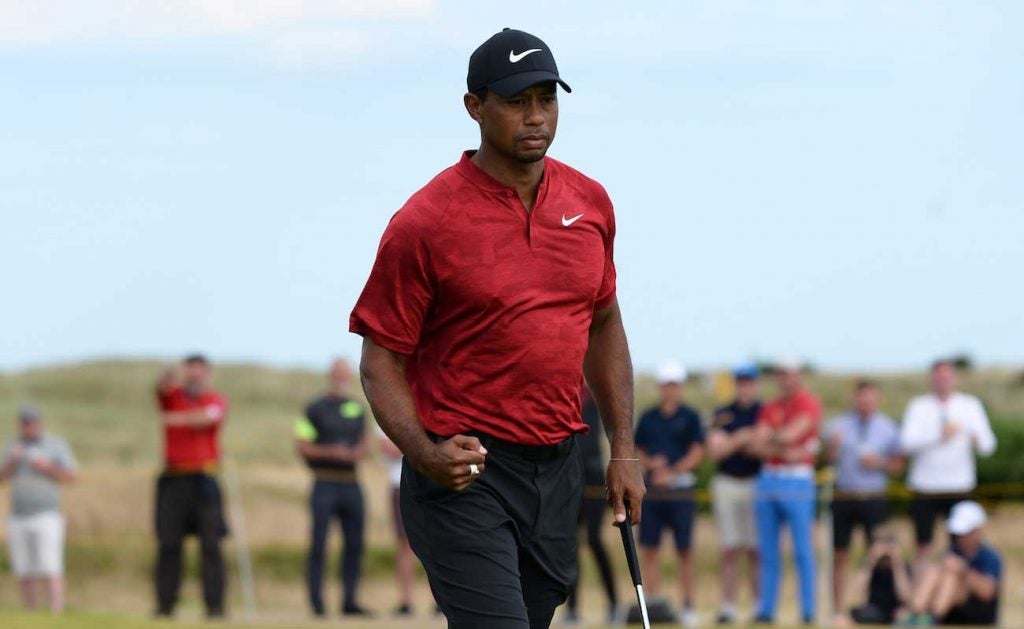 Tiger Woods's surge up the leaderboard provided a ratings boost.
