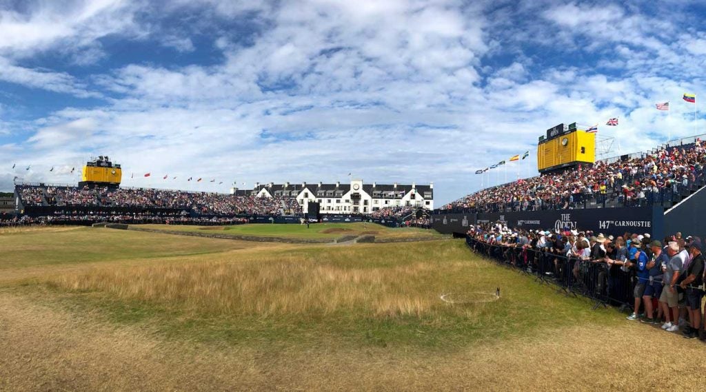 The 18th at Carnoustie during the 147th British Open.
