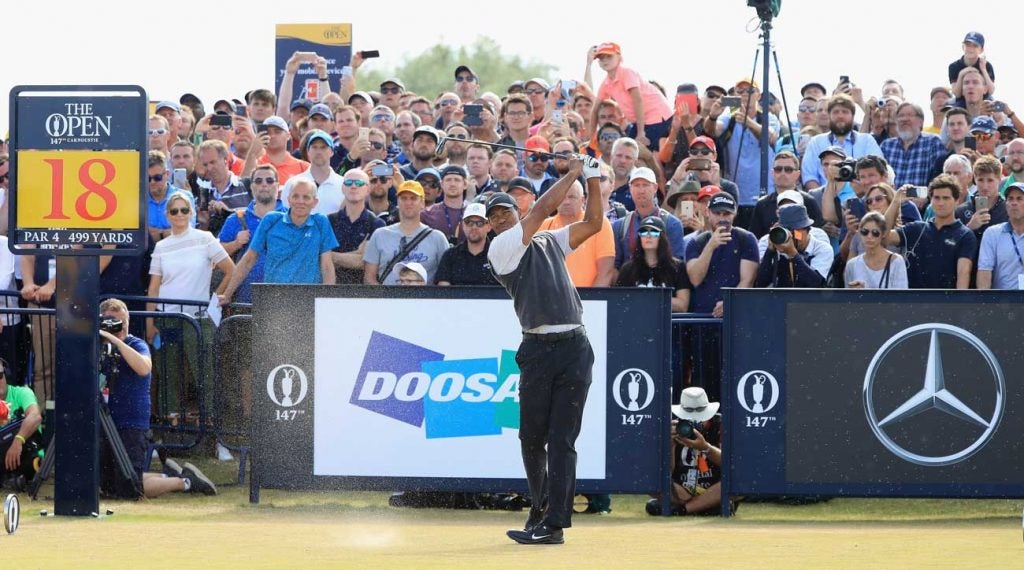 Tiger Woods final round tee times at British Open
