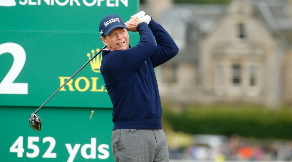 Tom Watson in contention at St. Andrews.