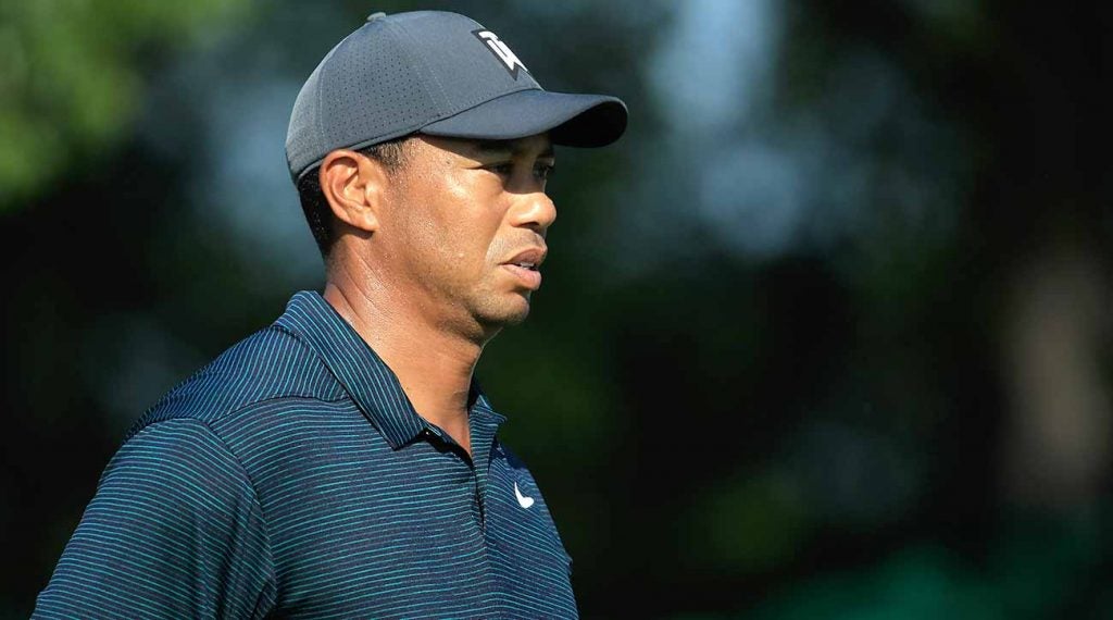 Tiger Woods finished even par in the first round of the PGA Championship.