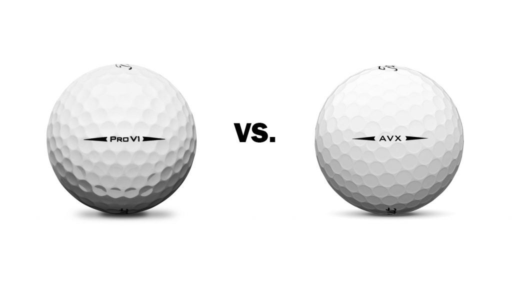 Titleist AVX golf ball, TItleist Pro V1 golf ball