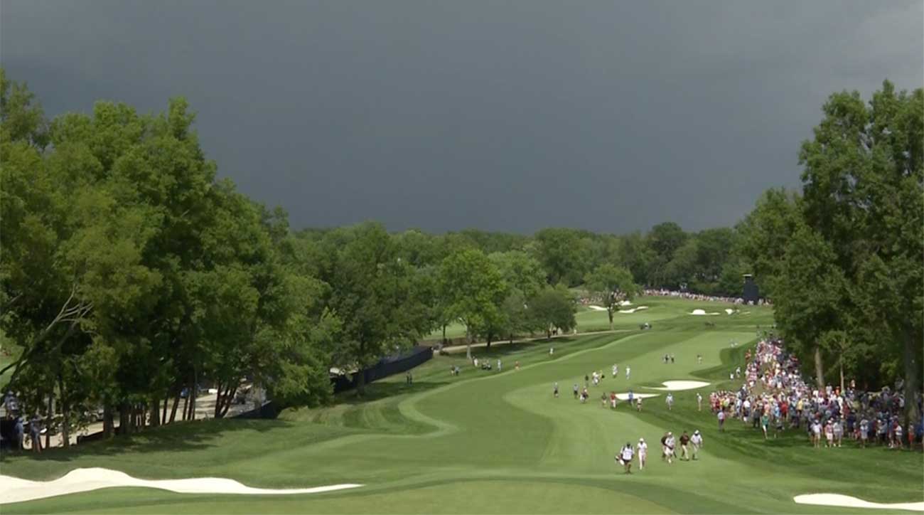 Round 2 of PGA Championship suspended due to approaching storms