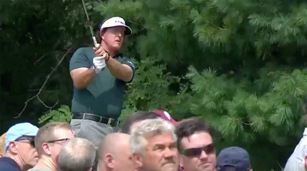 Phil Mickelson hit it close at the Northern Trust.
