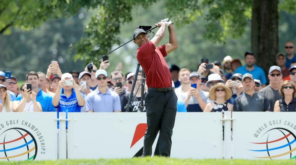 tiger woods tee time saturday round 3