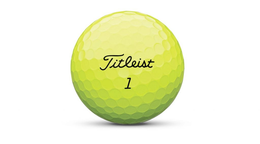 Yellow Titleist Pro V1 golf balls