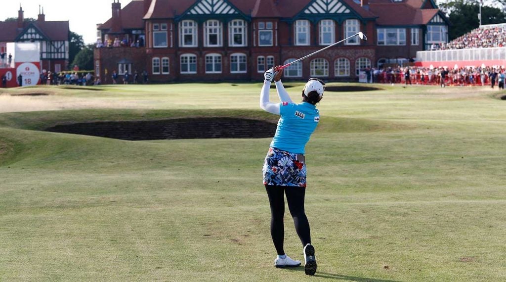The 2018 Women's British Open is being played at Royal Lytham and St. Annes Golf Club in Lytham St. Annes, England.