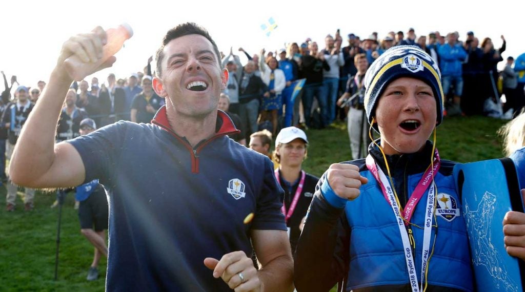Rory McIlroy on Friday during the 2018 Ryder Cup.