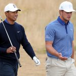 Woods and DeChambeau played a practice round at the British Open earlier this year.