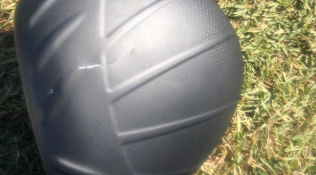 Cameron Champ's cracked driver head.