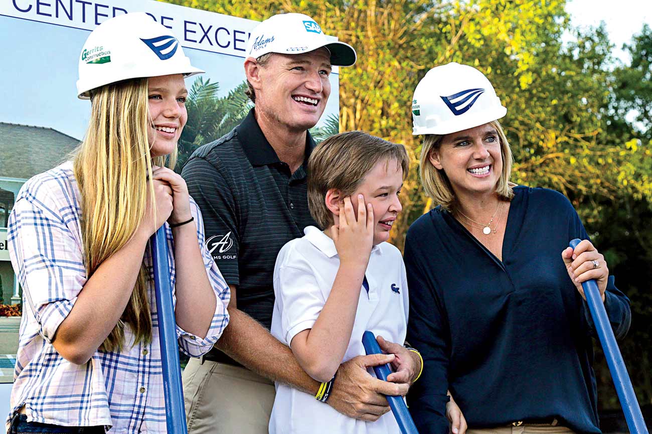 Ernie Els with his family.