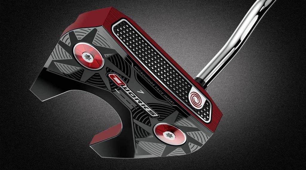 You can see Odyssey's microhinge insert on this O-Works #7 putter.