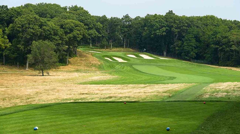 The par-4 15th hole at Bethpage Black. 