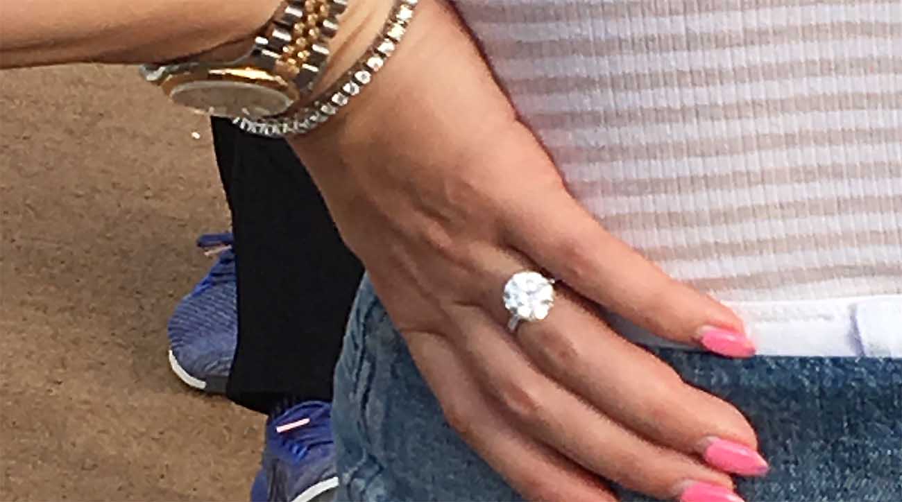 Jon Rahms fiancee is wearing an absolutely gigantic engageme