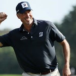 Matt Kuchar celebrates his victory at the Mayakoba Golf Classic?