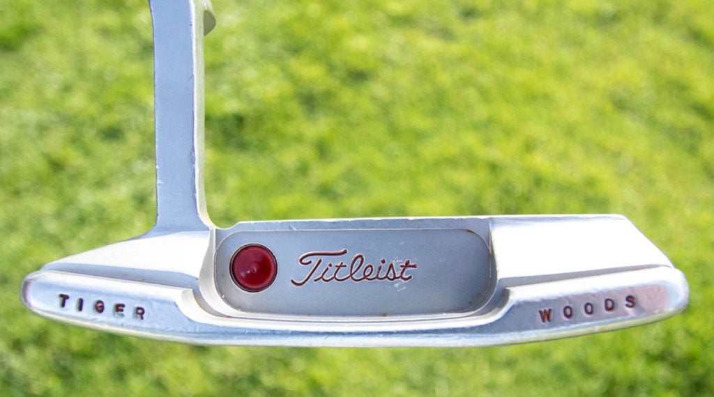 A photo of Tiger Woods' putter, a Scotty Cameron Newport 2.