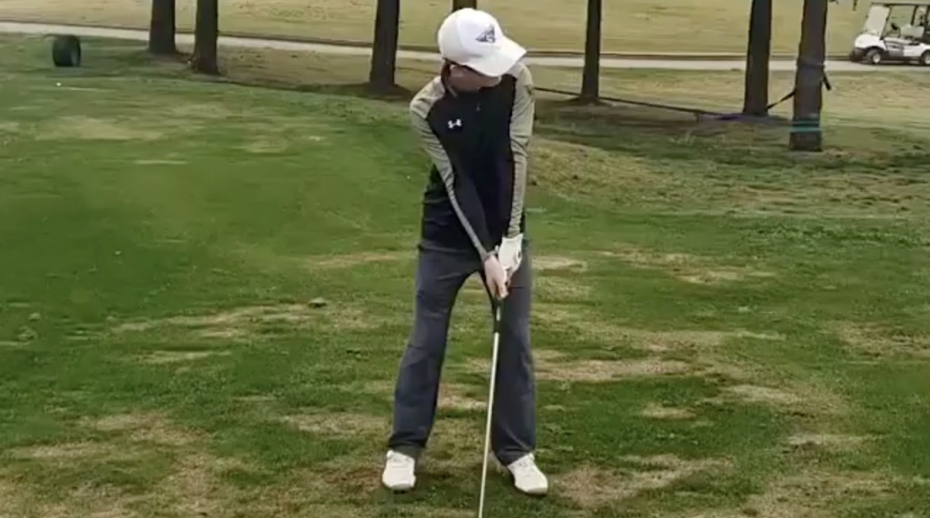 This young player's swing looks just like Bryson DeChambeau.