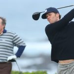 PEBBLE BEACH, CA - FEBRUARY 07: New England Patriots quarterback Tom Brady and Bill Belichick during the second round of the 2014 AT&T Pebble Beach Pro Am.