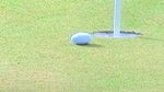 Andrew Putnam's ball on the 9th hole at the Sony Open on Sunday.