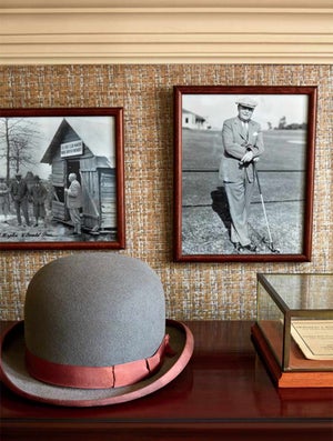 Historic, and awesome, golf memorabilia is all over the house.
