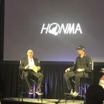 Honma's Mark King and Justin Rose