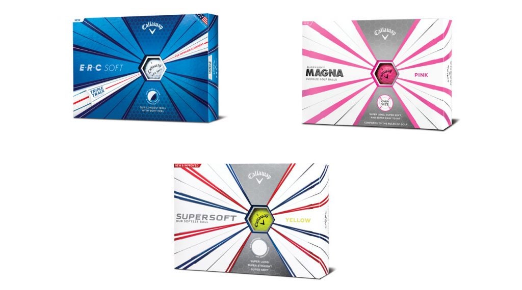 Callaway's three new golf ball models for 2019 include the ERC Soft, the Supersoft, and the Supersoft Magna.