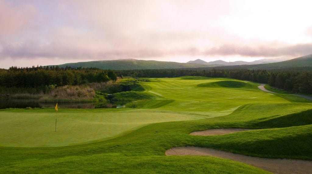 A view of the 11th hole at Blackstone Golf and Resort in South Korea.
