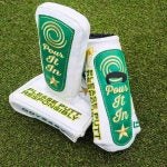 The custom Odyssey beer tap putter covers for the 2019 Waste Management Phoenix Open